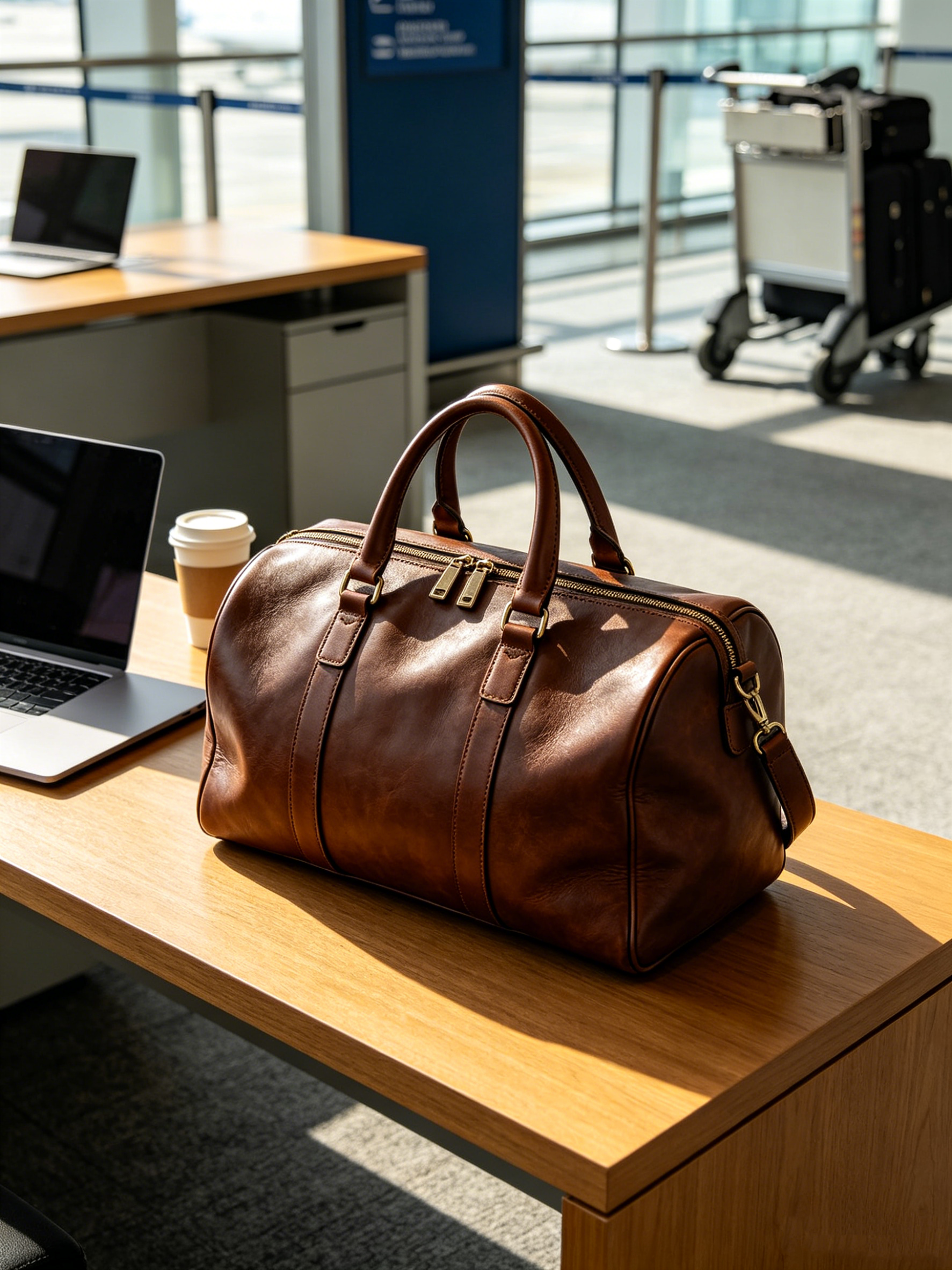 Business Casual Large   Leather Travel Bag