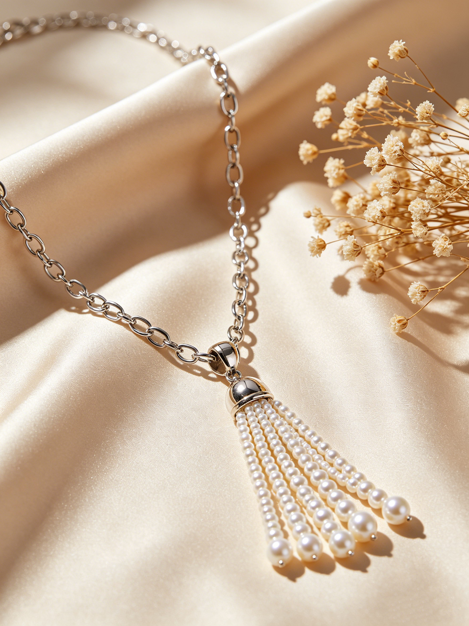 Starlight Pearl Tassel Necklace